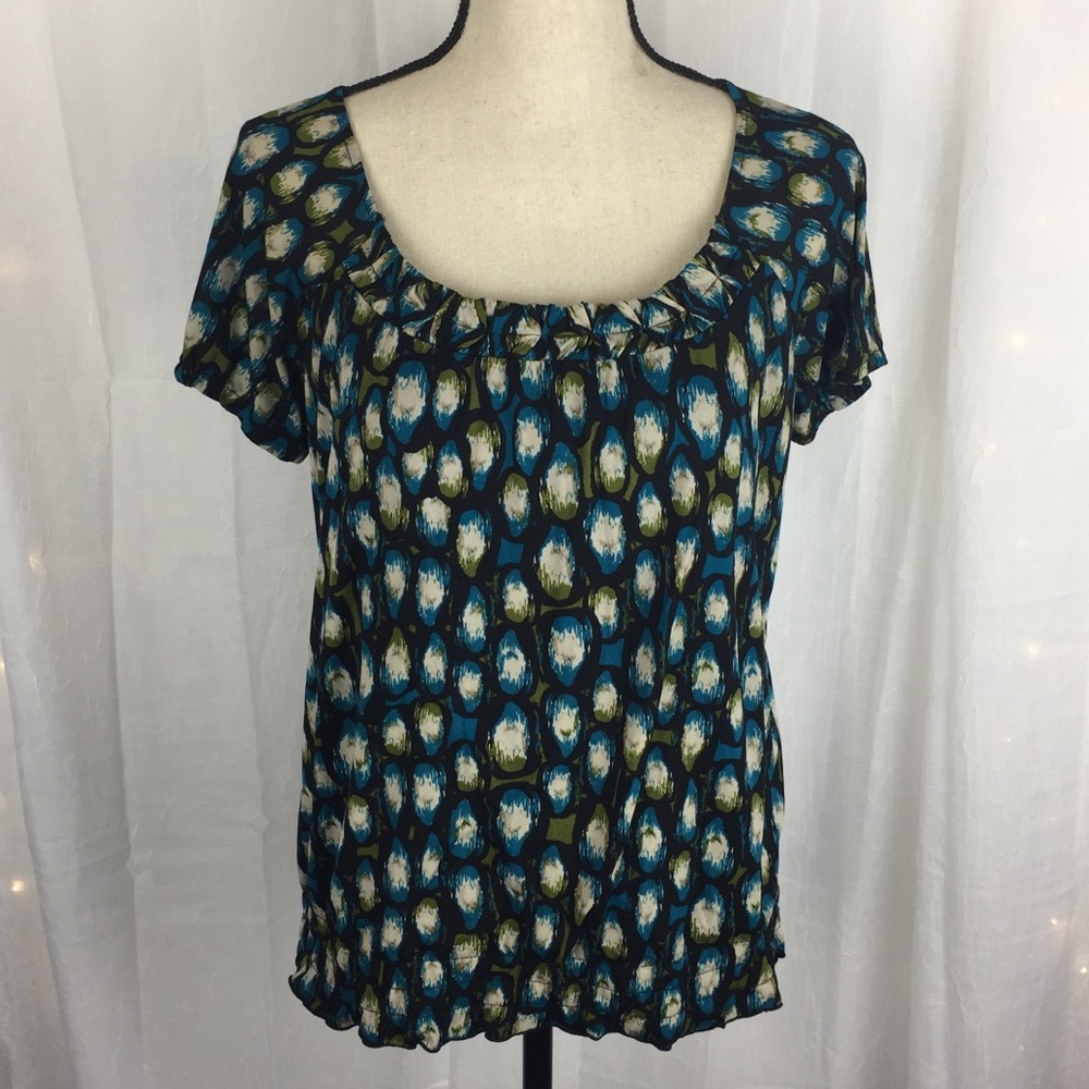 Worthington Women’s Short Sleeve Blouse EUC sz M